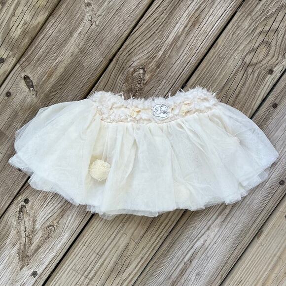 Bunnies By The Bay Girls Ivory Tulle Princess Skirt One Size - Picture 1 of 7